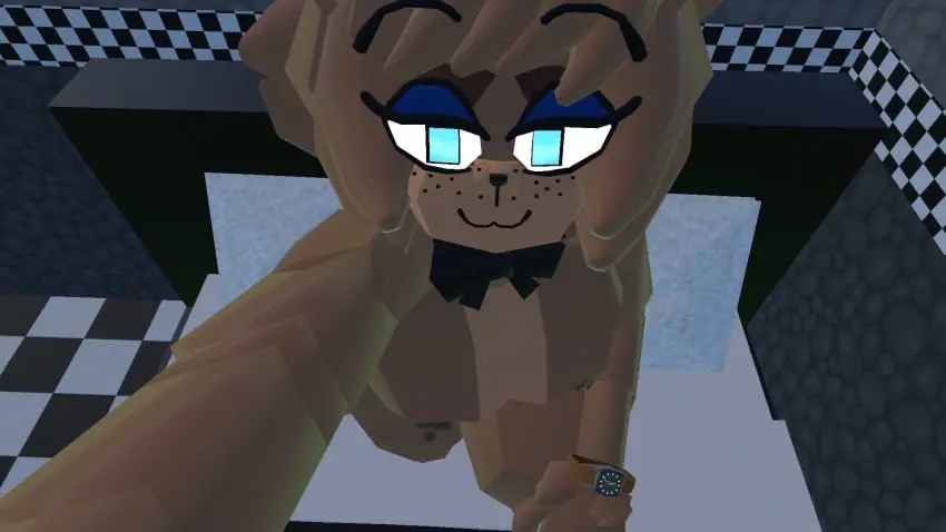 Image breasts,female,solo,bedroom_eyes,tagme,3d,tagme_(artist),five_nights_at_freddy's,freddy_(fnaf),fredina_(cally3d),frenni_fazclaire,rec_room,recroom,recroom-nsfw