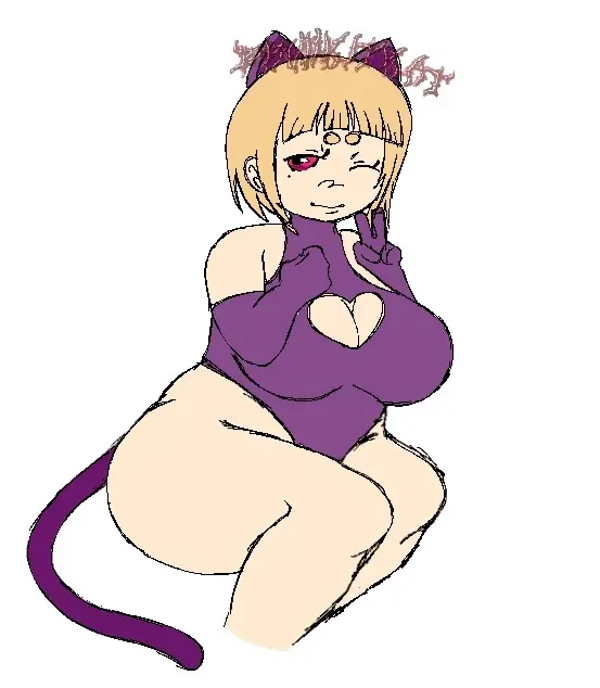 Image 1girls,big_breasts,breasts,clothed,clothing,female,solo,big_ass,big_butt,cat_ears,cat_girl,catgirl,cleavage,clothed_female,solo_female,solo_focus,blonde_hair,wink,cleavage_cutout,cat_tail,chubby,chubby_female,chibi,v,peace_sign,winking,heart_cutout,bruhkitkat,plus_size,heart_cleavage_cutout,lomando,yomi_(lomando)