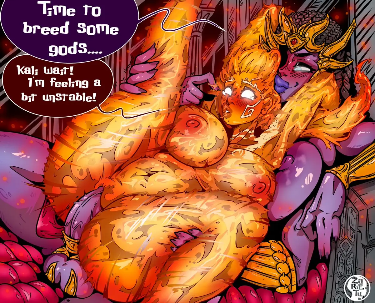 Image 1girls,big_breasts,blush,breasts,female,nipples,black_hair,nude,penis,big_penis,sex,thick_thighs,1futa,duo,erection,futa_on_female,futanari,humanoid,humanoid_penis,intersex,areolae,anal,anal_sex,balls,huge_cock,text,spread_legs,asian_mythology,mythology,smite,sitting,vaginal_penetration,vaginal_sex,european_mythology,legs_held_open,dialogue,english_text,norse_mythology,orange_body,sol_(smite),double_penetration,blue_skin,multi_genitalia,diphallia,diphallism,multi_penis,hi-rez_studios,fire_elemental,zarietu,hindu_mythology,kali_(smite)