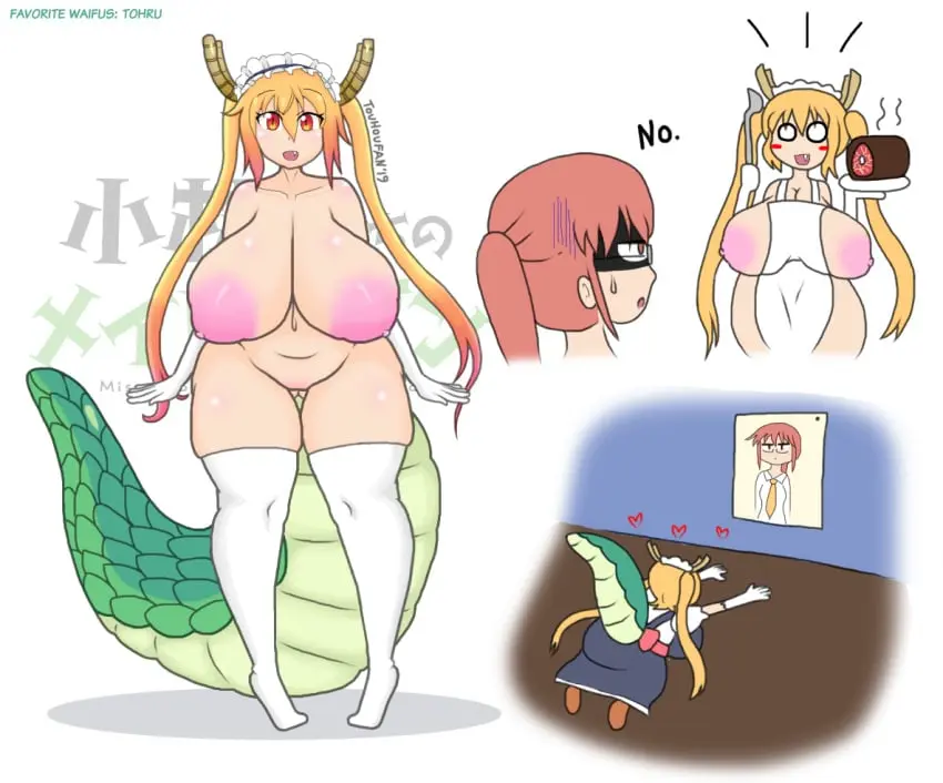 Image breasts,female,2girls,multiple_girls,pussy,huge_breasts,tagme,dragon,dragon_girl,dragon_tail,dragon_horns,miss_kobayashi's_dragon_maid,tohru_(dragon_maid),touhoufan,kobayashi