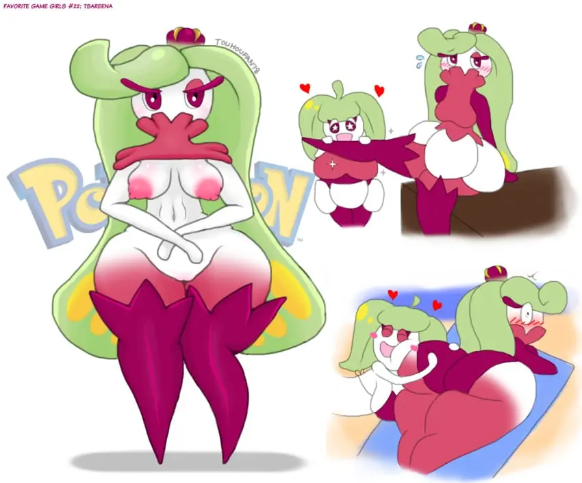 Image breasts,female,female_only,pokemon,pokemon_(species),thick_thighs,nintendo,pokémon_(species),pokemon_sm,game_freak,creatures_(company),touhoufan,steenee,tsareena