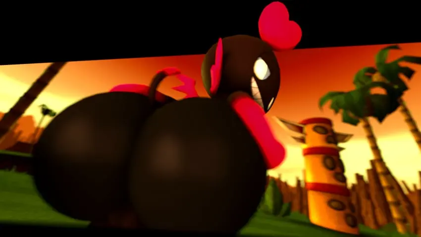 Image solo,1boy,male,furry,big_ass,big_butt,bubble_ass,bubble_butt,huge_ass,huge_butt,femboy,balls,anthro,thick_ass,3d,presenting,sega,sonic_(series),sonic_the_hedgehog_(series),presenting_hindquarters,ballsack,presenting_ass,chao_(sonic),dark_chao,doppoarts
