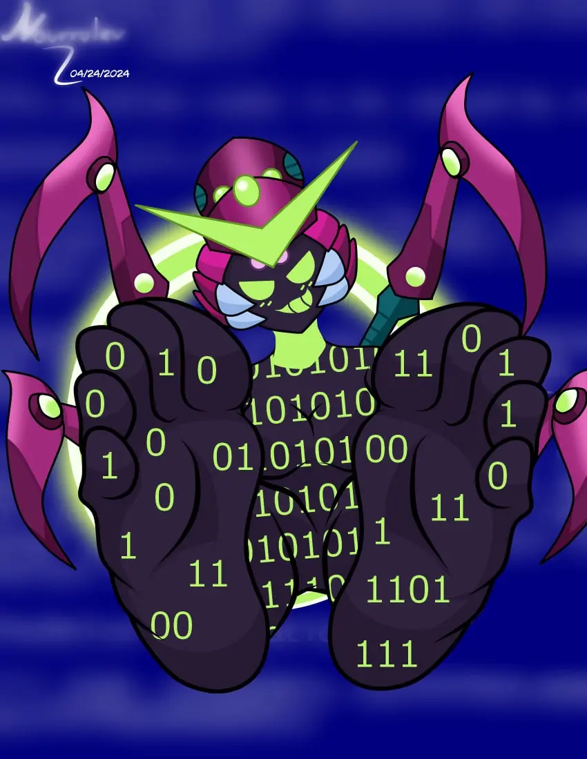 Image 1girls,female,female_only,feet,foot_fetish,brawl_stars,foot_focus,spider,smelly_feet,spider_girl,charlie_(brawl_stars),virus_charlie_(brawl_stars),nourrulev