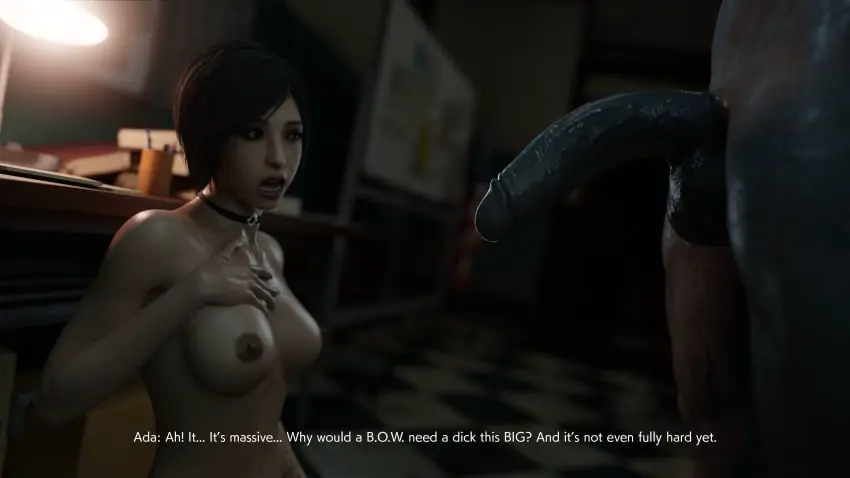 Image 1girls,female,1boy,male,female_focus,text,tagme,monster,3d,dialogue,asian,asian_female,capcom,resident_evil,resident_evil_2,resident_evil_2_remake,ada_wong,ada_wong_(adriana),mr_x,stephanie23,tyrant