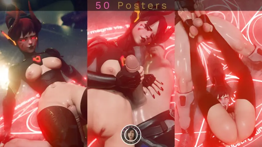 Image 1girls,breasts,female,red_eyes,1boy,male,penis,red_hair,big_ass,big_penis,ponytail,feet,watermark,medium_breasts,ahe_gao,3d,demon_girl,demon_horns,handjob,tentacle,soles,female_on_top,tied_up,tied_arms,footjob,thigh_sex,smoke,overwatch,overwatch_2,image_set,image,d.va,demoness,semi_nude,magic_circle,grinding_on_penis,dust_particles,soldier_76,trsensualstudio