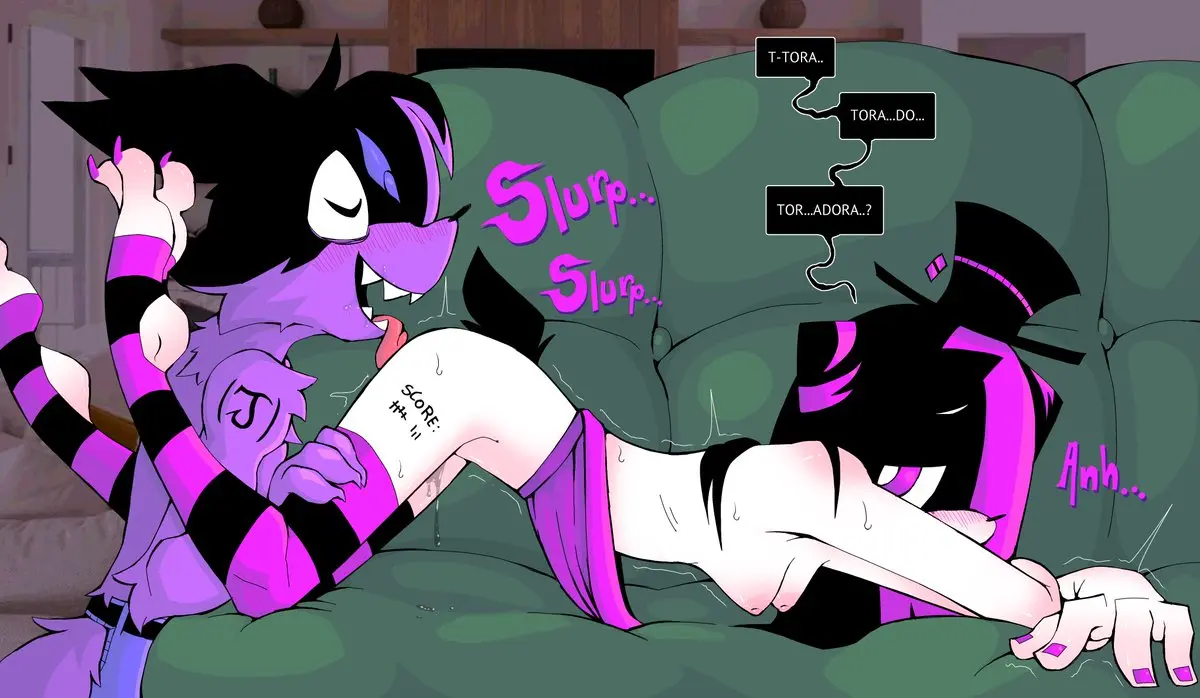 Image blush,breasts,clothed,clothing,female,pants,male,oral,tail,lying,ass,hat,sex,duo,headwear,headgear,side_view,male/female,anthro,text,vaginal_penetration,closed_eyes,trembling,topless,genital_fluids,skirt,bodily_fluids,canid,canine,mammal,dialogue,sound_effects,cunnilingus,english_text,feline,body_writing,topless_female,ass_up,pussy_juice_drip,dripping,speech_bubble,furniture,sofa,raised_clothing,nails,felid,shaking,vaginal_fluids,topless_male,bottomwear,onomatopoeia,on_front,photo_background,toeless_legwear,toeless_stockings,tally_marks,tremble_spikes,photography_(artwork),raised_bottomwear,raised_skirt,western_tally_marks,ponporio_(artist),girl_d