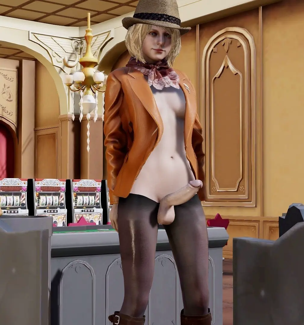 Image penis,futanari,intersex,smiling,smiling_at_viewer,blonde_hair,green_eyes,stockings,futa_only,jacket,smirking,smirking_at_viewer,resident_evil,jacket_open,ashley_graham,ashley_graham_(ella_freya),resident_evil_4,resident_evil_4_remake,half_nude,cowboy_hat,mmd,casino,sealyartz