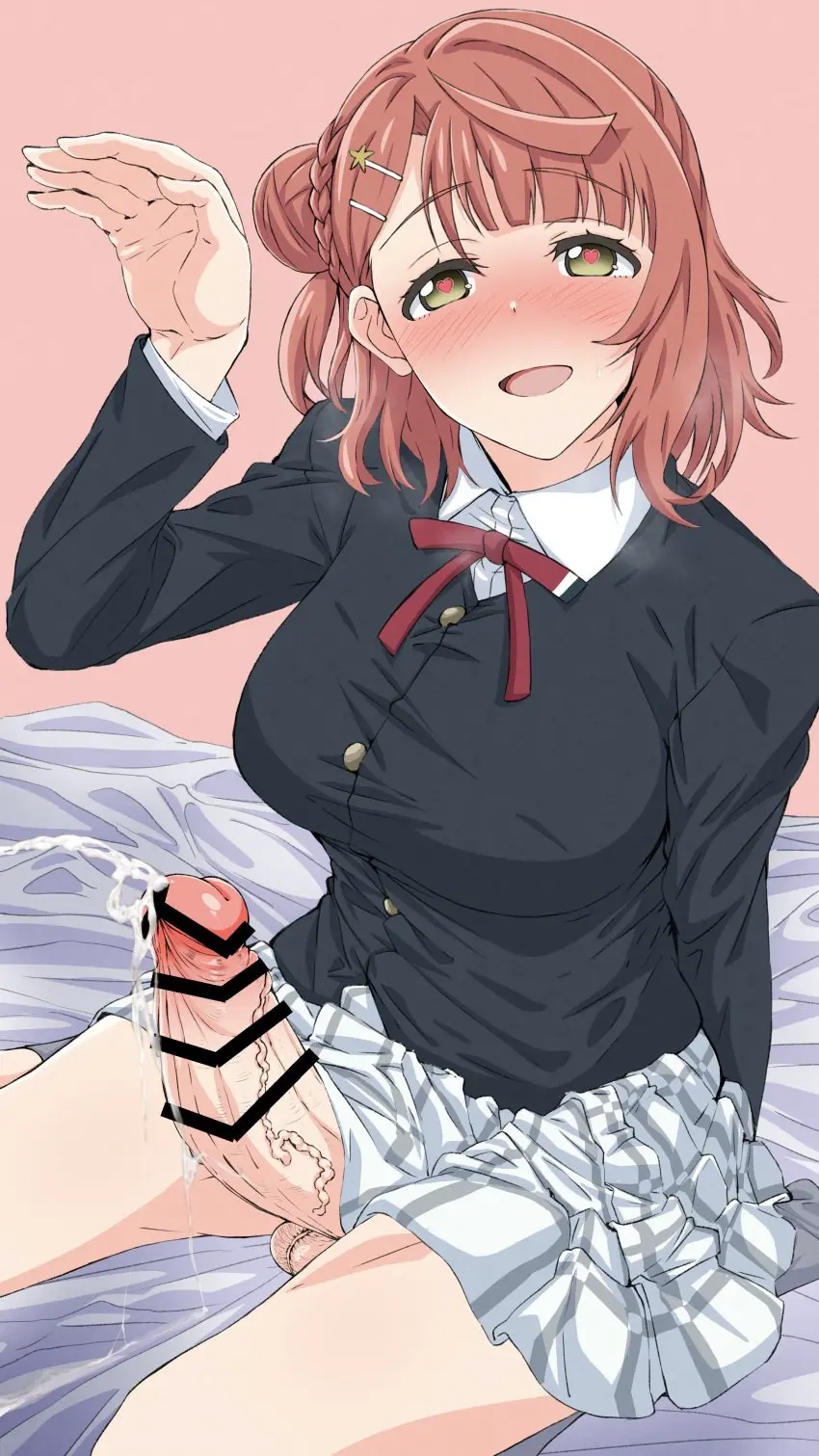 Image big_breasts,blush,breasts,clothed,clothing,female,hair_ornament,highres,human,light-skinned_female,light_skin,looking_at_viewer,mostly_clothed,open_mouth,smile,solo,absurdres,blunt_bangs,cum,heart-shaped_pupils,penis,symbol-shaped_pupils,big_penis,1futa,erection,futanari,intersex,light-skinned_futa,balls,green_eyes,hairclip,sitting,testicles,school_uniform,futa_only,censored,brown_hair,ejaculation,handsfree_ejaculation,medium_hair,sweatdrop,braid,orgasm,skirt,love_live!,bar_censor,pleated_skirt,bottomless,heart,:d,large_penis,hands-free,hair_bun,arm_up,paid_reward_available,variant_set,wakaba_0922,single_hair_bun,love_live!_nijigasaki_high_school_idol_club,uehara_ayumu