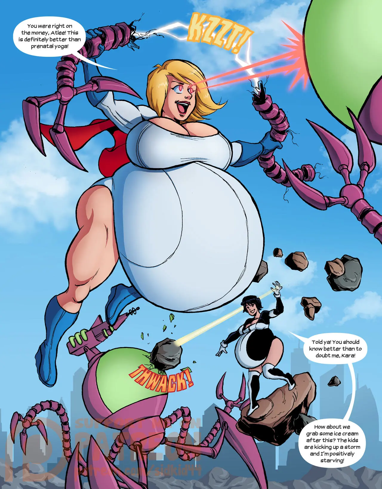Image big_breasts,breasts,female,black_hair,muscular,bare_thighs,big_belly,cleavage,huge_belly,pregnant,pregnant_belly,pregnant_female,huge_breasts,massive_breasts,blonde_hair,cleavage_cutout,dc,dc_comics,muscular_female,superheroine,hyper_belly,hyper_pregnancy,superhero_costume,cleavage_window,kara_zor-l,karen_starr,kryptonian,power_girl,keyhole,laser_eyes,pregnancy_cravings,sidkid44,superpowers,terra_(dc)
