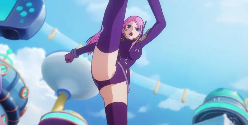 Image big_breasts,breasts,female,female_only,light-skinned_female,light_skin,long_hair,one_piece,pink_hair,tagme,aged_up,purple_eyes,artist_request,shounen_jump,legs_up,screencap,pantyshot,one_piece:_egghead_arc,jewelry_bonney,egghead,jewelry_bonney_(egghead)