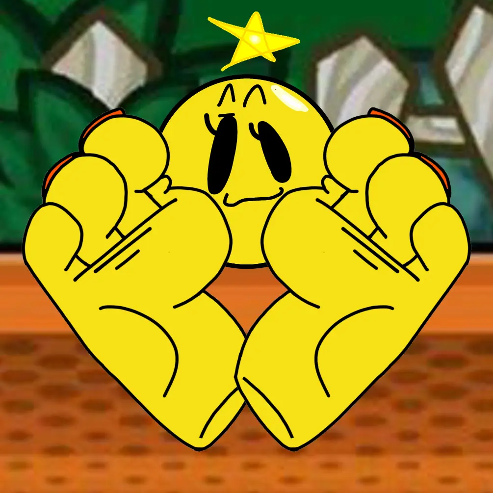 Image 1girls,female,looking_at_viewer,smile,solo,barefoot,feet,smiling_at_viewer,foot_fetish,sitting,mario_(series),soles,black_eyes,closed_mouth,toes,yellow_skin,foot_focus,star_(symbol),toenails,big_feet,weird,mario_and_luigi_(series),randompersonidk0,starlow