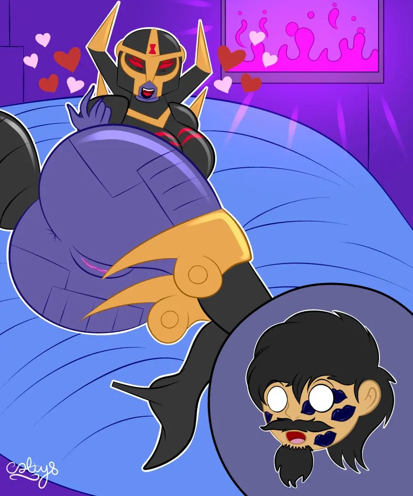 Image 1girls,big_breasts,breasts,breasts_out,female,human,red_eyes,1boy,male,pussy,ass,big_ass,thick_thighs,anthro,purple_skin,anus,lipstick_mark,thunder_thighs,black_lips,alien,alien_girl,armor,robot,robot_girl,robot_humanoid,black_lipstick,alien_humanoid,alien_genitalia,armored_female,robot_genitalia,transformers,alien_female,cybertronian,robot_female,transformers_animated,thunderthighs,human_on_robot,armored_male,robot_pussy,blackarachnia,blackarachnia_(tfa),tacticolt