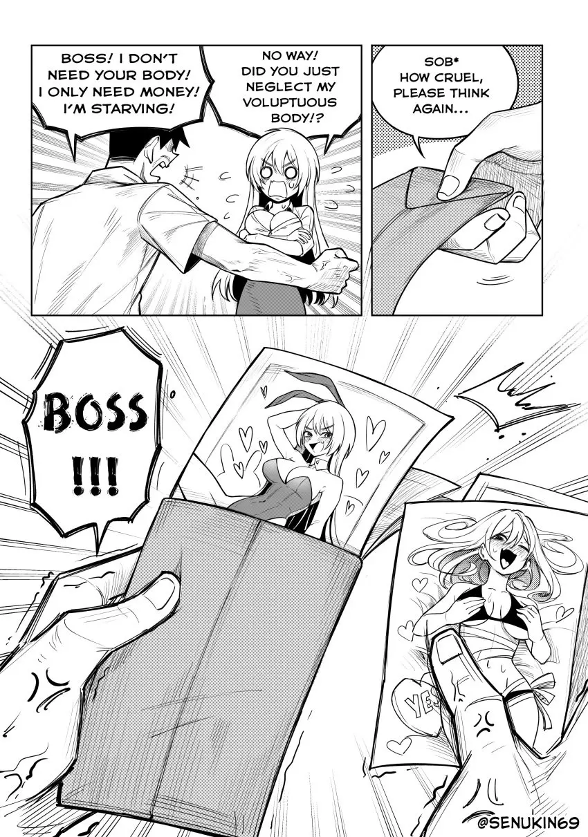 Image 1girls,breasts,clothing,female,1boy,male,artist_name,cleavage,clothes,text,original,original_character,comic,comic_page,heart,english_text,bunnysuit,text_bubble,original_characters,hearts,twitter_username,lewd,bunny_suit,3_panel_comic,horneebogor7709,senukin_(artist),envelope,lewd_pictures,picture_(object),pictures,twitter_handle