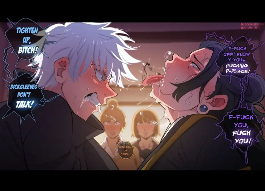 Image blush,female,white_hair,2girls,black_hair,male,tongue_out,tongue,voluptuous,pleasure_face,wide_hips,2boys,anal,anal_sex,male/male,rough_sex,yaoi,ahe_gao,gay,gay_domination,english_text,flushed,angry,rape,exposed,ahegao,nosebleed,implied_sex,male_penetrating_male,maledom,jujutsu_kaisen,blushing,malesub,being_watched,blackwhiplash,bwl,voluptuous_male,watching,satoru_gojo,insult,insulting,suguru_geto,frenemies,mimiko_hasaba,nanako_hasaba