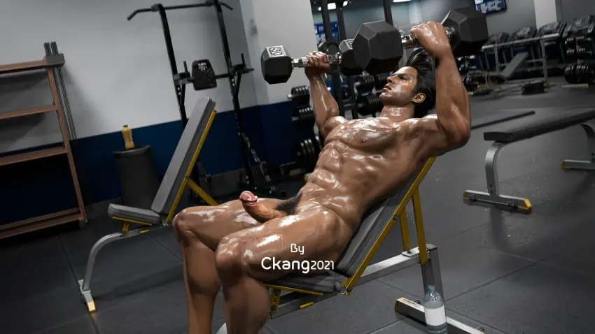 Image solo,1boy,male,nude,penis,sweat,erection,gym,male_only,nude_male,naked,pubic_hair,3d,erect_penis,sweaty_body,3d_model,towel,solo_male,naked_male,dead_or_alive,toned,masculine,masculine_male,toned_body,toned_male,water_bottle,1human,male_nudity,team_ninja,tecmo,ckang2021,working_out,lifting_weights,nonsexual,dead_or_alive_6,diego_(doa),nude_guy,nude_workout
