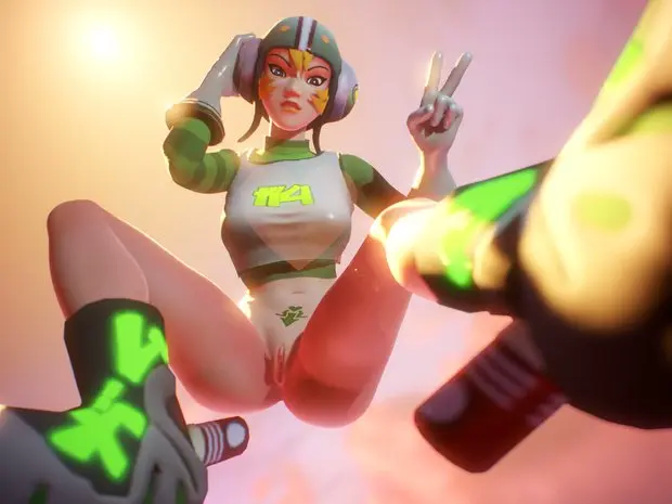 Image tagme,3d,bottomless,roller_skates,gum_(jsr),jet_set_radio,jet_set_radio_future,switchlaid