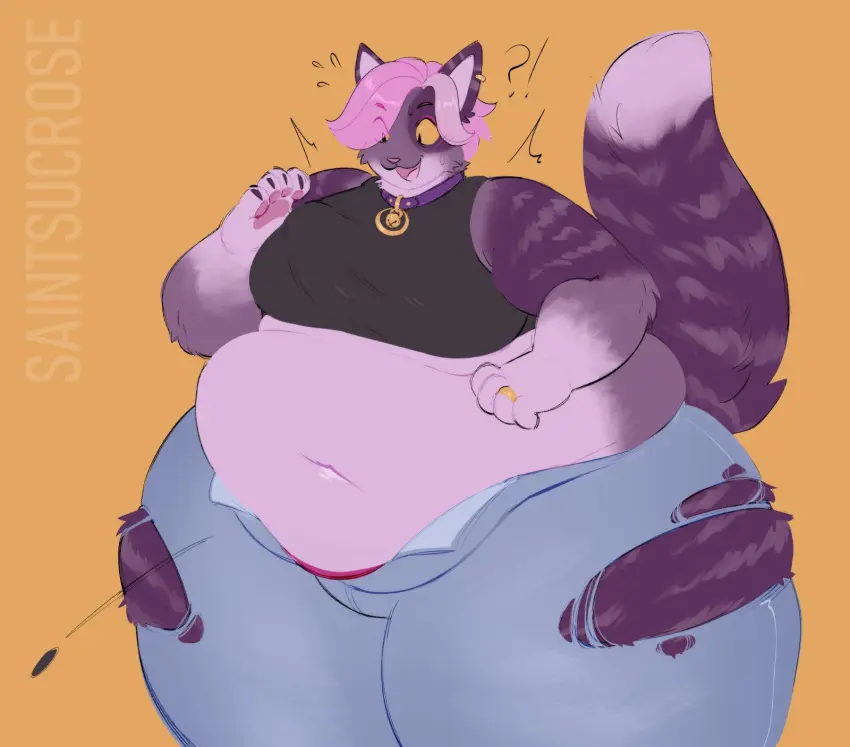 Image big_breasts,breasts,female,furry,thick_thighs,wide_hips,cleavage,feline,chubby,bbw,saintsucrose