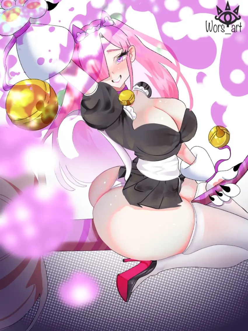 Image 1girls,big_breasts,breasts,female,ass,big_ass,big_butt,cat_ears,catgirl,pink_hair,tagme,cat_tail,maid,maid_outfit,high_heels,2024,brawl_stars,colette_(brawl_stars),supercell,pinku_pawlette,wors_art,broom