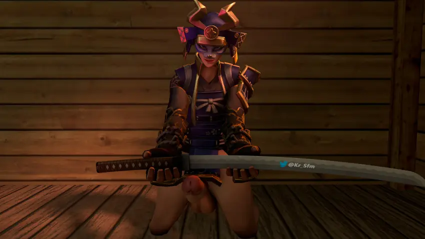 Image looking_at_viewer,smile,penis,big_penis,futanari,intersex,smiling,smiling_at_viewer,balls,fortnite,futa_only,3d,big_balls,dickgirl,partially_clothed,fortnite:_battle_royale,source_filmmaker,samurai,katana,hime_(fortnite),kr_sfm