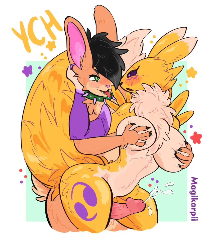 Image female,hi_res,cum,male,sex,duo,from_behind_position,male/female,absurd_res,genital_fluids,collar,bodily_fluids,mammal,bandai_namco,digimon,digimon_(species),renamon,lagomorph,leporid,rabbit,spikes,spiked_collar,character_name,magikarpii