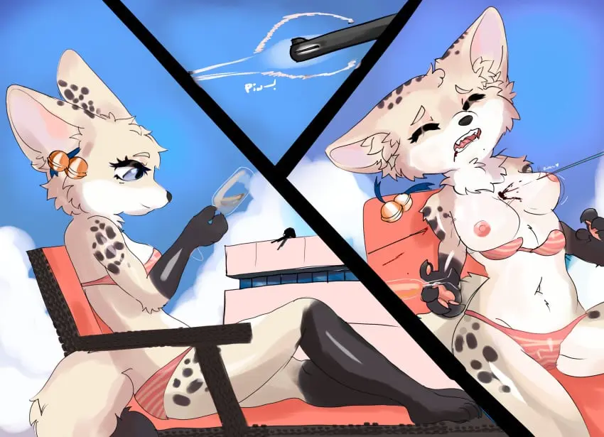 Image breasts,clothing,exposed_breasts,female,hi_res,nipples,solo,blue_eyes,bikini,athletic,areola,teeth,anthro,medium_breasts,cloud,curvy_figure,blood,blood_in_mouth,sharp_teeth,hourglass_figure,bodily_fluids,canid,canine,mammal,snout,wince,dying,snuff,athletic_female,weapon,story,swimwear,fox,leg_markings,markings,tuft,gloves_(marking),between_breasts,wardrobe_malfunction,ranged_weapon,pawpads,fennec_fox,true_fox,bell,fatal,spots,socks_(marking),inner_ear_fluff,athletic_anthro,gun,facial_tuft,bullet,building,story_in_description,pain,death,assassin,rifle,female_death,fatal_wound,killing,natural_breasts,ryona,blood_from_mouth,assassination,bell_bow,gunshot,heartshot,lolcat00,murderer,muzzle_flash,seaera_(corneria95)