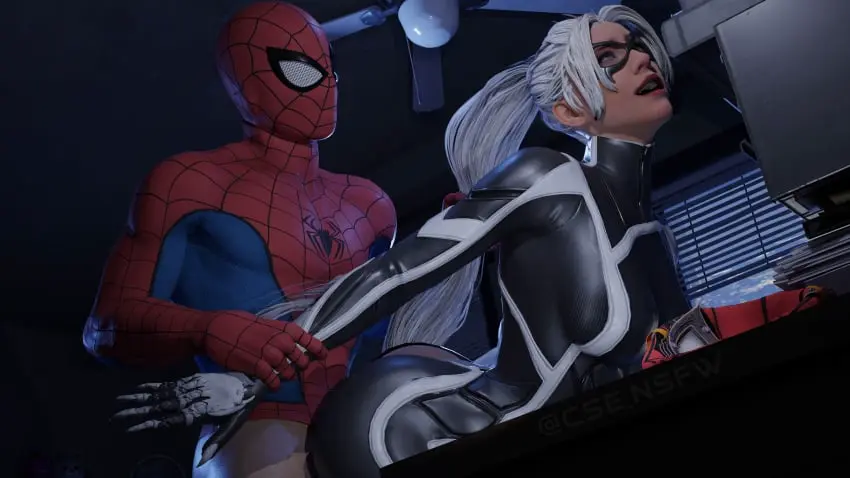 Image 1girls,female,white_hair,1boy,male,big_ass,ponytail,doggy_style,3d,fit,fit_female,latex,hair_pull,half-dressed,marvel,marvel_comics,superheroine,mask,spider-man,spider-man_(series),insomniac_games,half_naked,latex_suit,masked_male,superhero,pale-skinned_male,pulling_hair,spider-man_(ps4),spider-man_(insomniac),black_cat_(insomniac),black_cat_(marvel),felicia_hardy,spider-man_2_(ps5),cse_nsfw