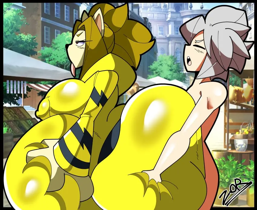 Image 1girls,big_breasts,breasts,clothed,female,grey_hair,large_breasts,nipples,1boy,animal_ears,male,nude,short_hair,areola,areolae,big_belly,clothed_female,ambiguous_penetration,huge_breasts,anthro,nude_male,gigantic_breasts,naked,original,original_character,artist_signature,ass_grab,big_nipples,oc,bodysuit,nipples_visible_through_clothing,2024,big_areola,nipple_bulge,grabbing_ass,commission,fully_clothed,areola_bulge,clothed_female_nude_male,belly_expansion,zoruadrawsstuff,yellow_bodysuit,zor_(zoruadrawsstuff)