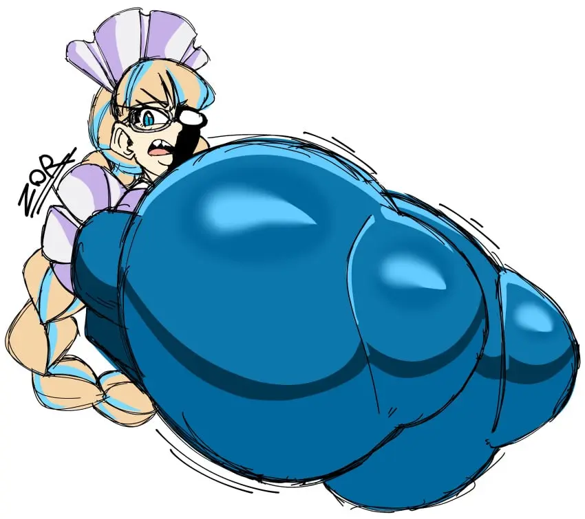 Image 1girls,big_breasts,breasts,female,human,large_breasts,light-skinned_female,light_skin,long_hair,looking_at_viewer,solo,white_background,solo_focus,glasses,huge_breasts,gigantic_breasts,hyper_breasts,blonde_hair,braid,maid,maid_uniform,artist_signature,maid_headdress,2024,breast_focus,fully_clothed,top_heavy,hyper,braided_hair,wiggle_lines,zoruadrawsstuff,beyblade,beyblade_x,meiden_meiko,meiko_myoden
