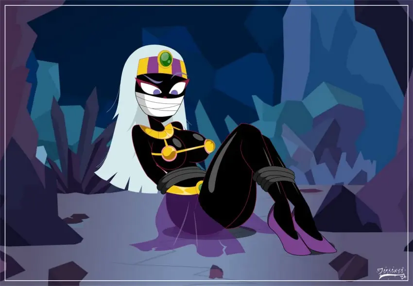 Image female,alien,alien_girl,bound,looney_tunes,warner_brothers,alien_humanoid,bound_arms,duck_dodgers,martian,martian_(duck_dodgers),queen_tyr'ahnee,bound_legs,duct_tape_gag,darkdpx3