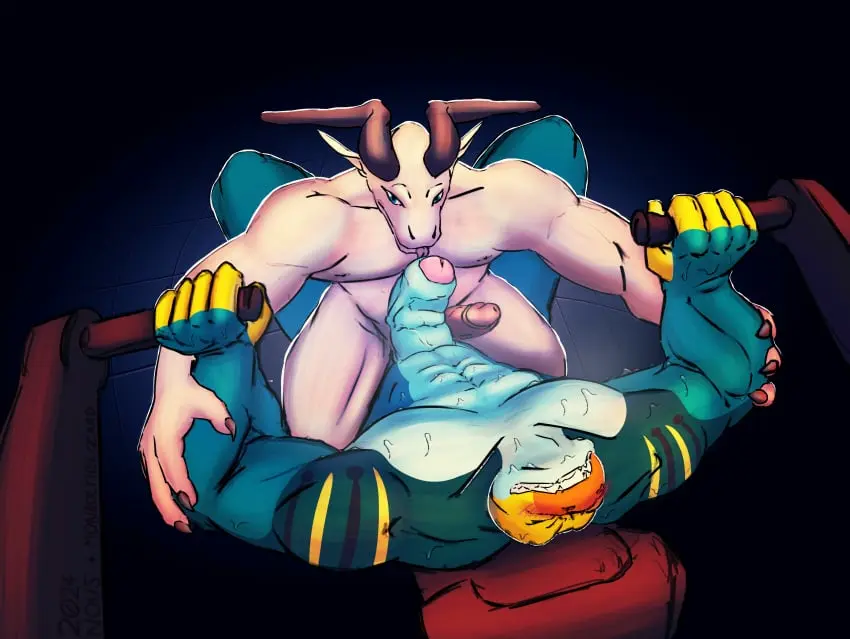 Image blush,hi_res,looking_at_viewer,simple_background,blue_eyes,licking,male,nude,oral,penis,sweat,tongue_out,tongue,big_penis,sex,fellatio,muscular,muscular_male,gym,shaded,teeth,size_difference,anthro,mythology,absurd_res,closed_eyes,penis_size_difference,sweatdrop,clenched_teeth,3d,bodily_fluids,genitals,muscular_anthro,pecs,foreskin,uncircumcised,partially_retracted_foreskin,retracted_foreskin,sitting_on_another,reptile,scalie,abs,big_muscles,blush_lines,penile,mythological_creature,dragon,mythological_scalie,penis_lick,lizard,on_lap,exercise,nous_(nous),soft_shading,workout,nous,collared_lizard,common_collared_lizard,monroe_lehner,monroethelizard