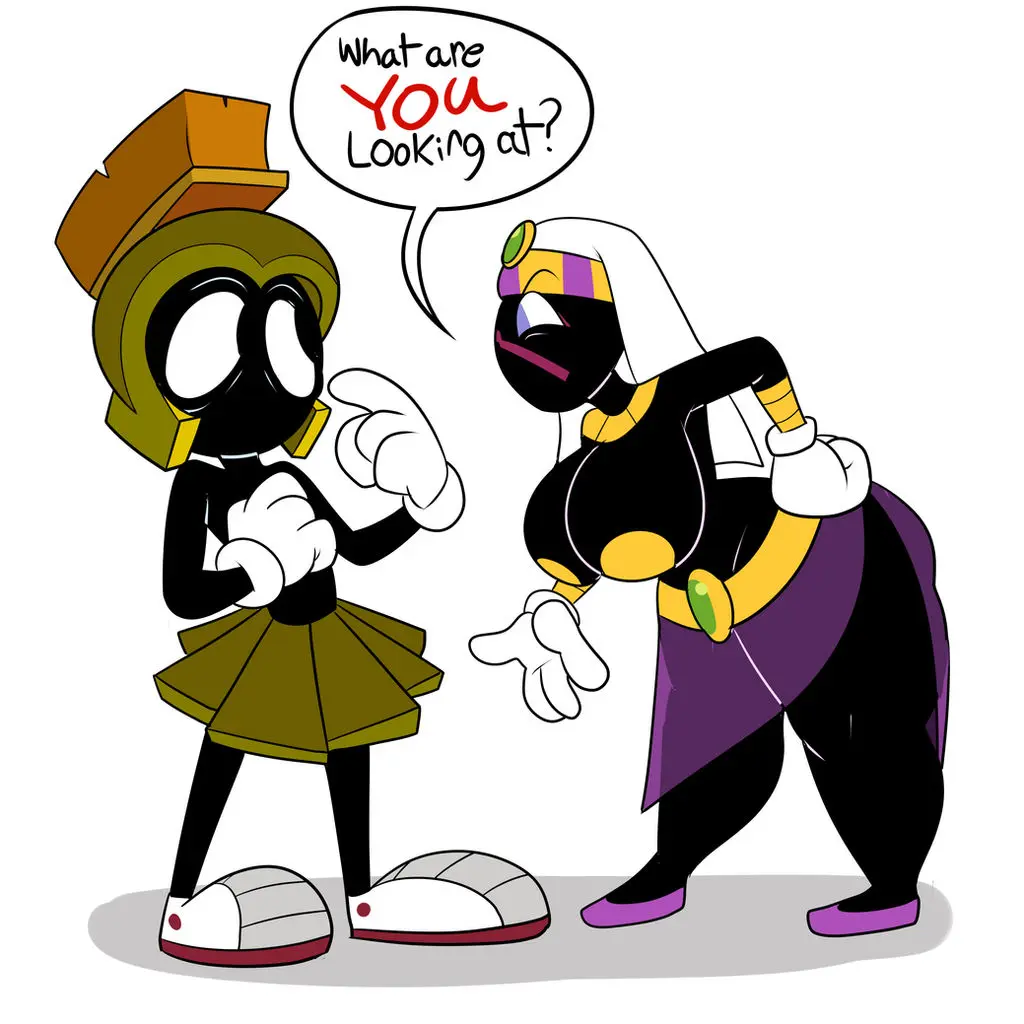 Image female,alien,alien_girl,looney_tunes,warner_brothers,alien_humanoid,duck_dodgers,martian_(duck_dodgers),queen_tyr'ahnee,superspoe,marvin_the_martian