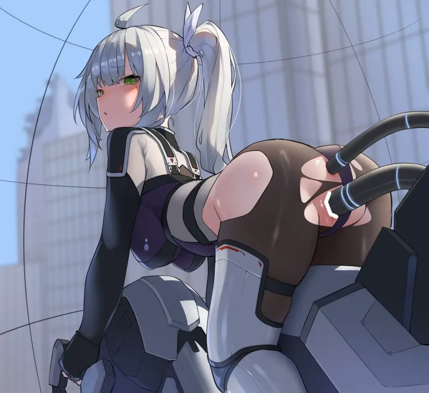 Image 1girls,blush,breasts,female,female_only,hi_res,highres,large_breasts,looking_at_viewer,shiny_skin,solo,white_hair,absurdres,gloves,ass,ponytail,anal,green_eyes,original,vaginal_penetration,absurd_res,hair_ribbon,mole,censored,penetration,bent_over,ribbon,ass_focus,bodysuit,fingerless_gloves,leotard,commission,pantyhose,double_penetration,skeb_commission,black_pantyhose,second-party_source,variant_set,cityscape,pilot_suit,cockpit,white_ribbon,ringobatake,shiny_pantyhose
