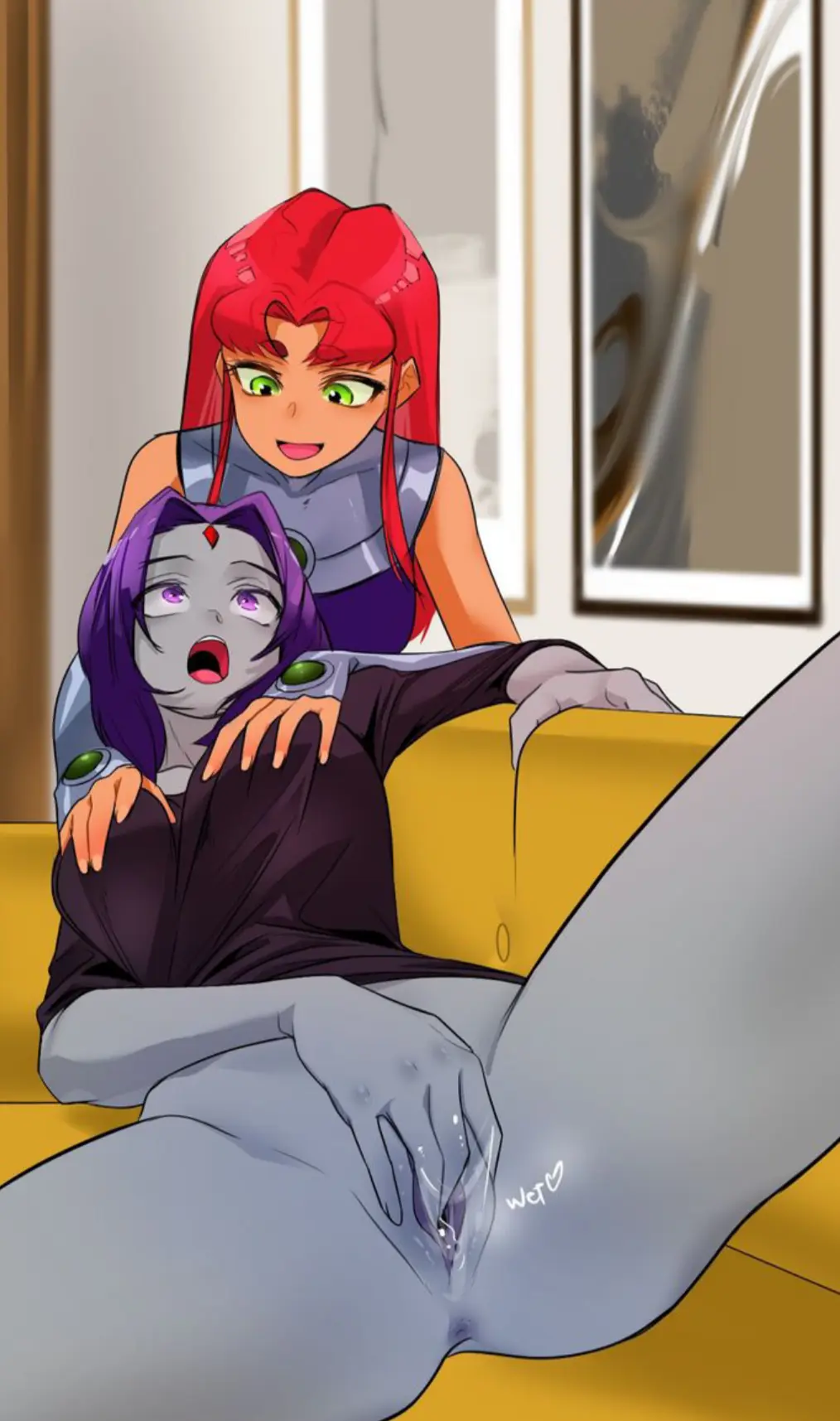 Image breasts,female,female_only,2girls,multiple_girls,pussy,red_hair,tongue,small_breasts,thick_thighs,thighs,athletic,green_eyes,legs,spread_legs,spreading,thick,thick_ass,pussy_juice,purple_eyes,purple_hair,masturbation,yuri,fingering,breast_grab,dc,dc_comics,thick_legs,pussy_lips,athletic_female,orange_skin,caught_in_the_act,caught_masturbating,teen_titans,starfire,grey_skin,legs_spread,heroine,raven_(dc),tngkbmarlon