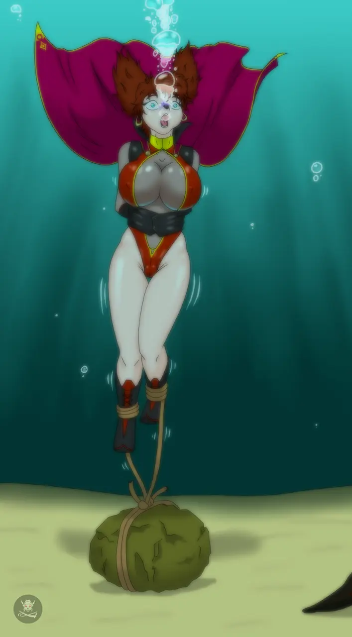 Image 1girls,big_breasts,breasts,female,solo,disney,anthro,swimsuit,anthro_only,legs_tied,goof_troop,peg_pete,underwater,drowning,underwater_peril_aladdin,anthrokidnapper