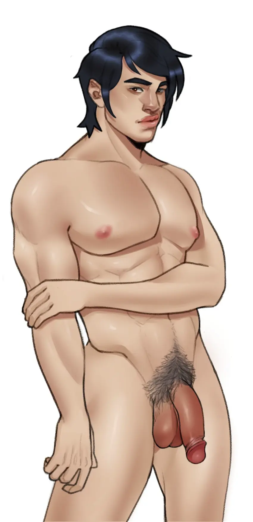 Image hi_res,highres,looking_at_viewer,nipples,1boy,male,nude,penis,2021,big_penis,muscular,muscular_male,male_only,yaoi,balls,completely_nude,pubic_hair,bara,male_nipples,big_balls,completely_nude_male,male_pubic_hair,droppindraws