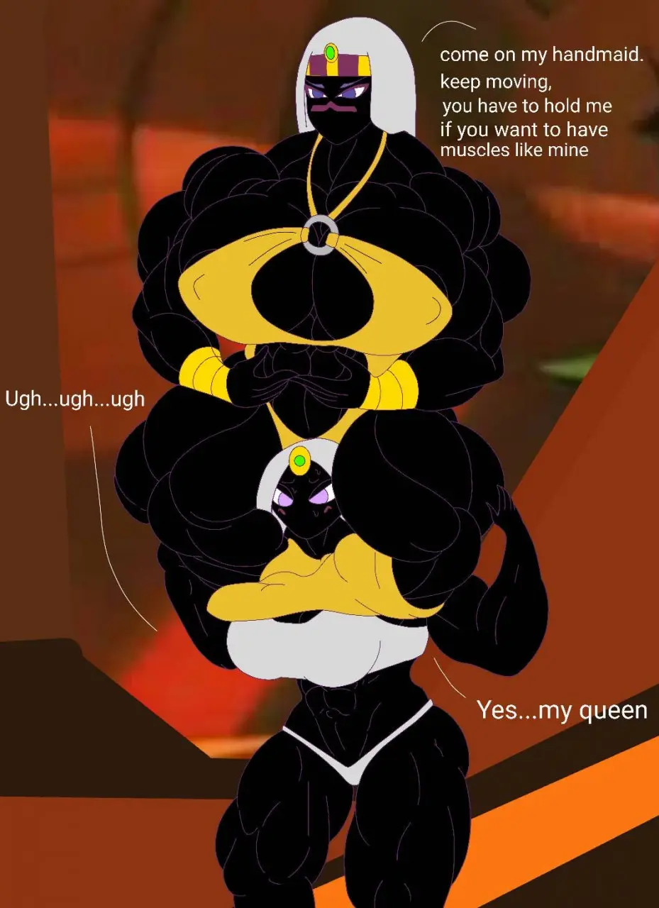 Image female,white_hair,bikini,headwear,muscular,purple_eyes,dialogue,muscular_female,facial_mark,alien,alien_girl,crown,looney_tunes,warner_brothers,alien_humanoid,duck_dodgers,martian,martian_(duck_dodgers),queen_tyr'ahnee,facial_marks,extreme_muscles,armbands,riding_on_shoulder,sitting_on_shoulders,martian_handmaiden,kade200