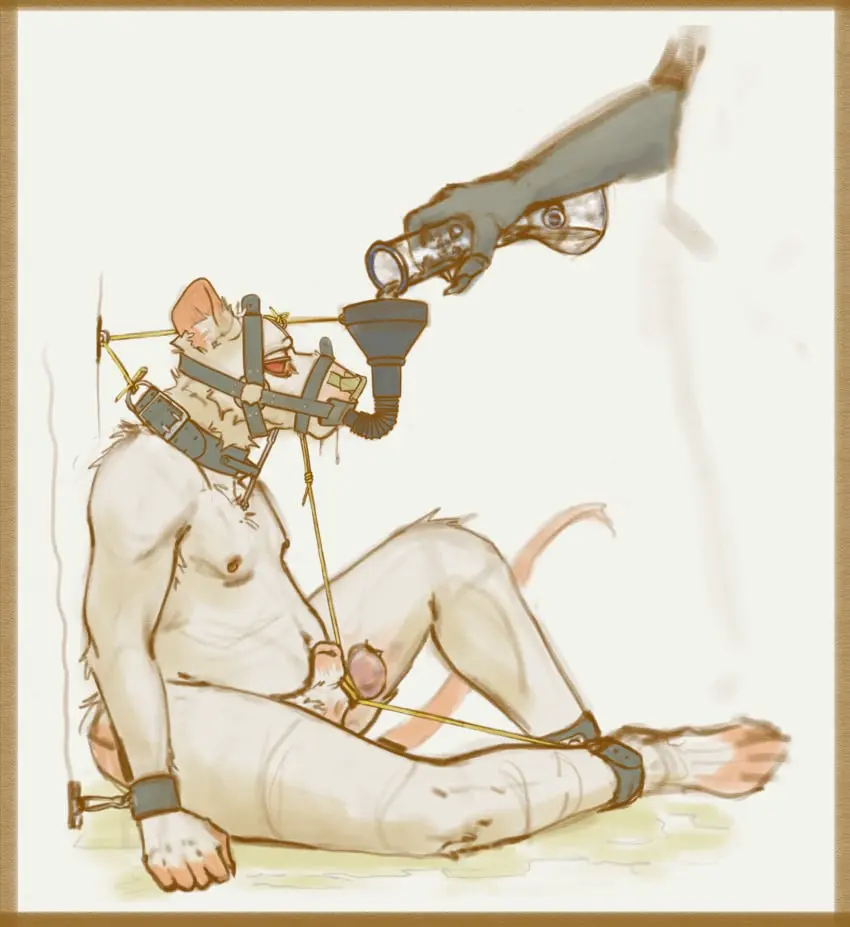 Image hi_res,solo,male,anthro,absurd_res,genital_fluids,humiliation,collar,bong,bodily_fluids,genitals,mammal,submissive_male,forced,submissive,asphyxiation,bondage,torture,murid,animal_genitalia,sheath,degradation,bound,gag,restraints,breath_play,murine,rat,rodent,peeing,cuff_(restraint),cock_and_ball_torture,wrist_cuffs,drugs,marijuana,urine,watersports,pain,genital_torture,male_ryona,wrists_tied,muzzle_(object),muzzled,ankle_cuffs,toilet_slave,bong_water,predicament_bondage,living_urinal,torture_device,contort_desire,funnel_gag,implied_pee,toilet_(contort_desire)