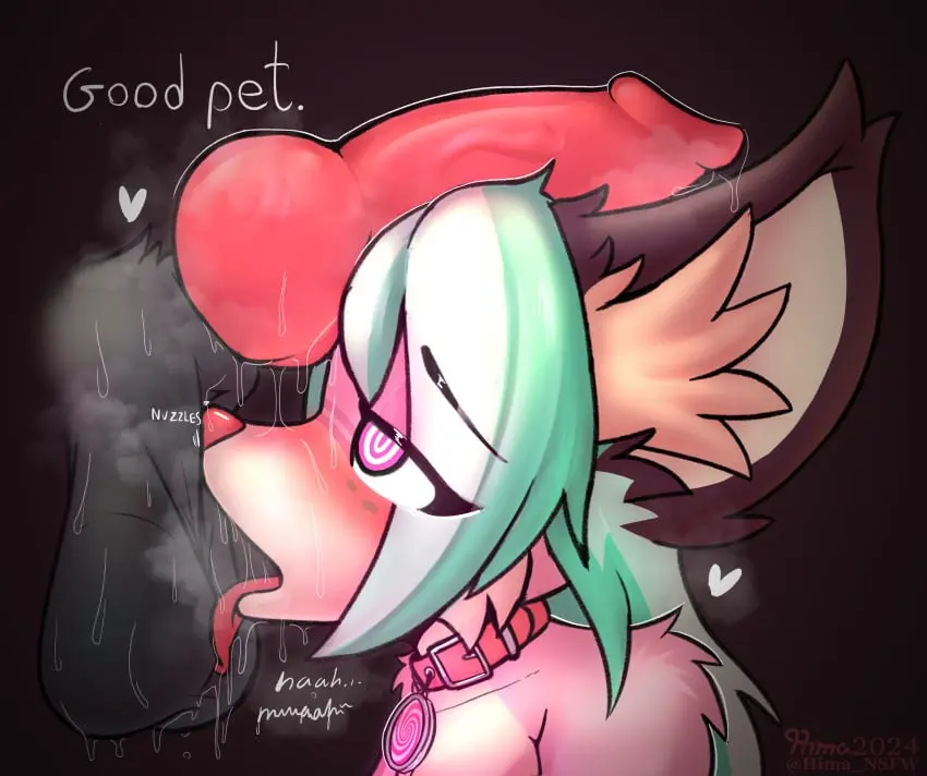 Image blush,female,hi_res,long_hair,licking,male,oral,penis,sweat,tongue,sex,duo,side_view,balls,hair,male/female,anthro,tan_body,absurd_res,half-closed_eyes,saliva,sweatdrop,ambiguous_gender,green_hair,collar,bodily_fluids,canid,canine,fur,genitals,mammal,black_body,narrowed_eyes,bondage,breath,animal_genitalia,animal_penis,canine_genitalia,canine_penis,fox,sheath,tan_fur,pink_body,heart_symbol,hypnosis,pink_fur,panting,black_fur,petplay,mind_control,red_collar,spiral_eyes,ball_lick,roleplay,sniffing,sweaty_balls,spiral,penis_sniffing,saliva_on_balls,ball_sniffing,hima_nsfw,himalaya_(hima_nsfw),nuzzling