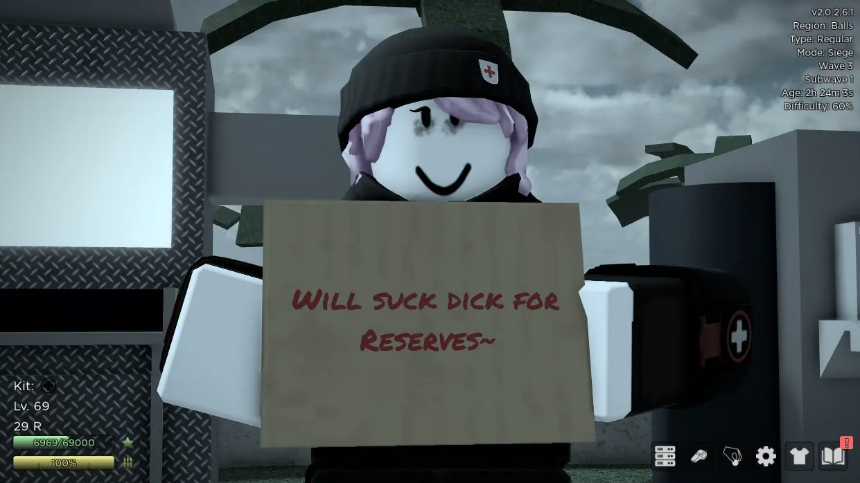 Image 1girls,breasts,female,solo,pink_hair,tagme,3d,roblox,robloxian,tired,prostitution,game_ui,roblox_game,sign,tired_eyes,medic,dummy_(roblox),dummies_vs_noobs,popsiclethecat