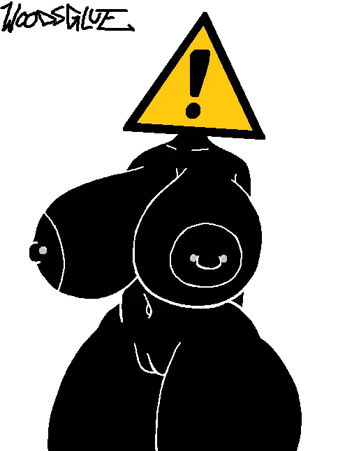 Image 1girls,big_breasts,breasts,female,pussy,thick_thighs,warning_sign,woodsglue,danger_sign