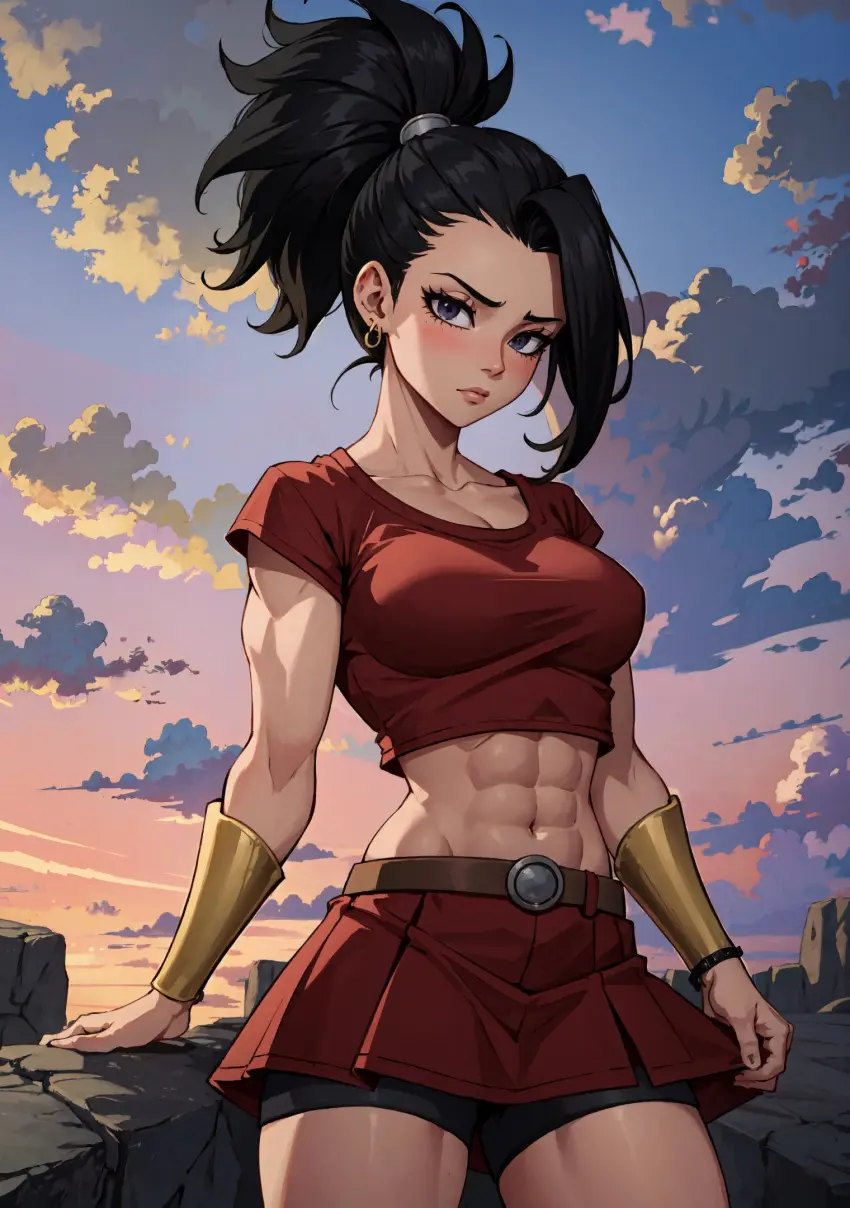 Image 1girls,female,female_only,looking_at_viewer,solo,ai_generated,dragon_ball,dragon_ball_super,kale,makimass_ai