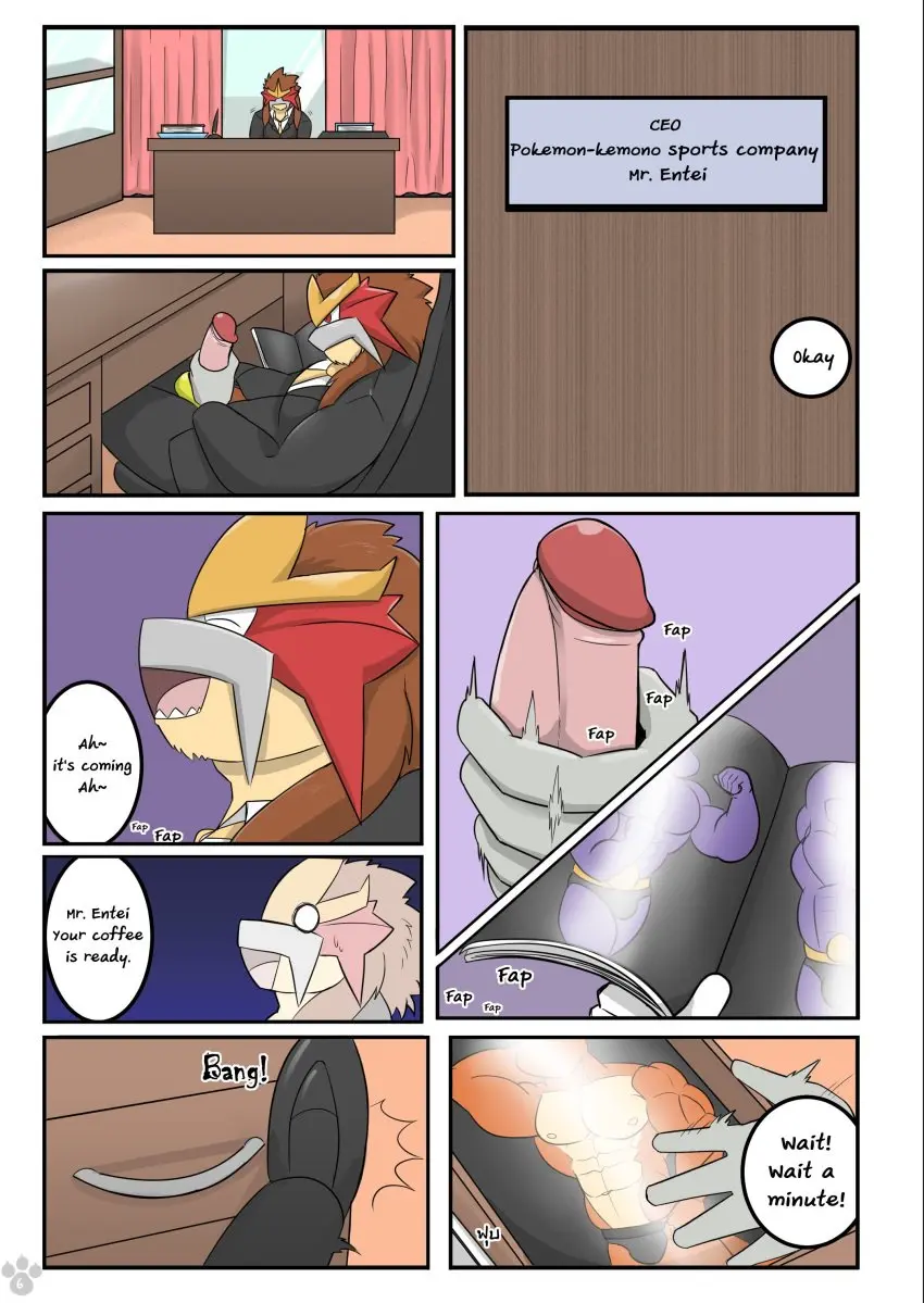 Image clothing,hi_res,nipples,solo,male,penis,pokemon,pokemon_(species),humanoid_penis,muscular,muscular_male,male_only,anthro,text,absurd_res,pose,looking_pleasured,nintendo,comic,comic_page,masturbation,curtains,genitals,english_text,abs,humanoid_genitalia,pornography,swimwear,furniture,table,page_number,speedo,generation_2_pokemon,legendary_pokemon,desk,drawer,page_6,magazine,porn_magazine,shinobiya,ceo_entei_(shinobiya),entei,interrupted_masturbation