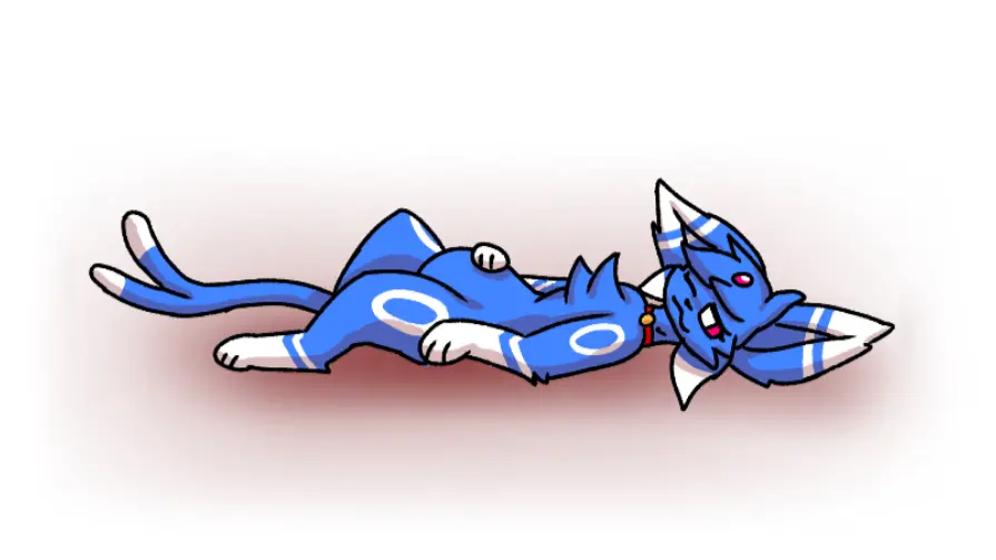 Image red_eyes,eeveelution,pokemon,pokemon_(species),umbreon,furry,belly,inflation,oc,expansion,blue_fur,feral,fat,vore,vore_belly,tummy,animal,espeon,stuffed_belly,tummy_bulge,darco_(artist),closed_eye,meowstic,nocena