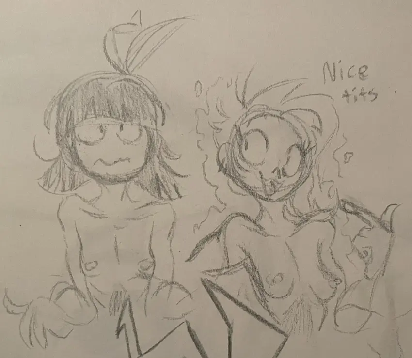 Image female,female_only,nipples,2girls,multiple_girls,ghost,topless,presenting_breasts,goth,goth_girl,crossover,adult_swim,ghost_girl,scooby-doo,compliment,creepy_susie,the_oblongs,phantasma_phantom,scooby-doo_and_the_ghoul_school