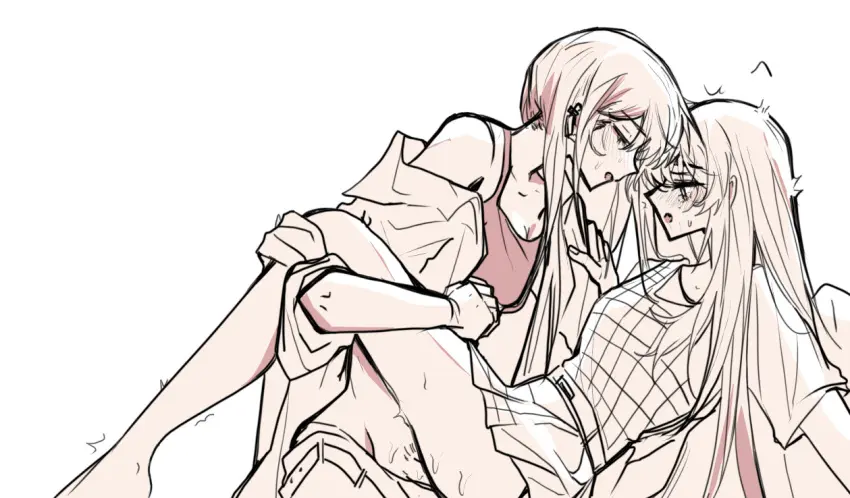 Image 1girls,breasts,clothed,clothing,female,human,long_hair,mostly_clothed,open_mouth,multiple_girls,penis,sidelocks,sweat,sex,1futa,duo,futa_on_female,futanari,intersex,cleavage,sitting,dress,closed_eyes,monochrome,sleeveless_dress,off_shoulder,sleeveless,bottomless,oerba_yun_fang,commentary,chinese_commentary,futa_with_female,twitching,bang_dream!,plaid,earclip,4711_(xx),bang_dream!_it's_mygo!!!!!,chihaya_anon,pinafore_dress,plaid_dress,shiina_taki