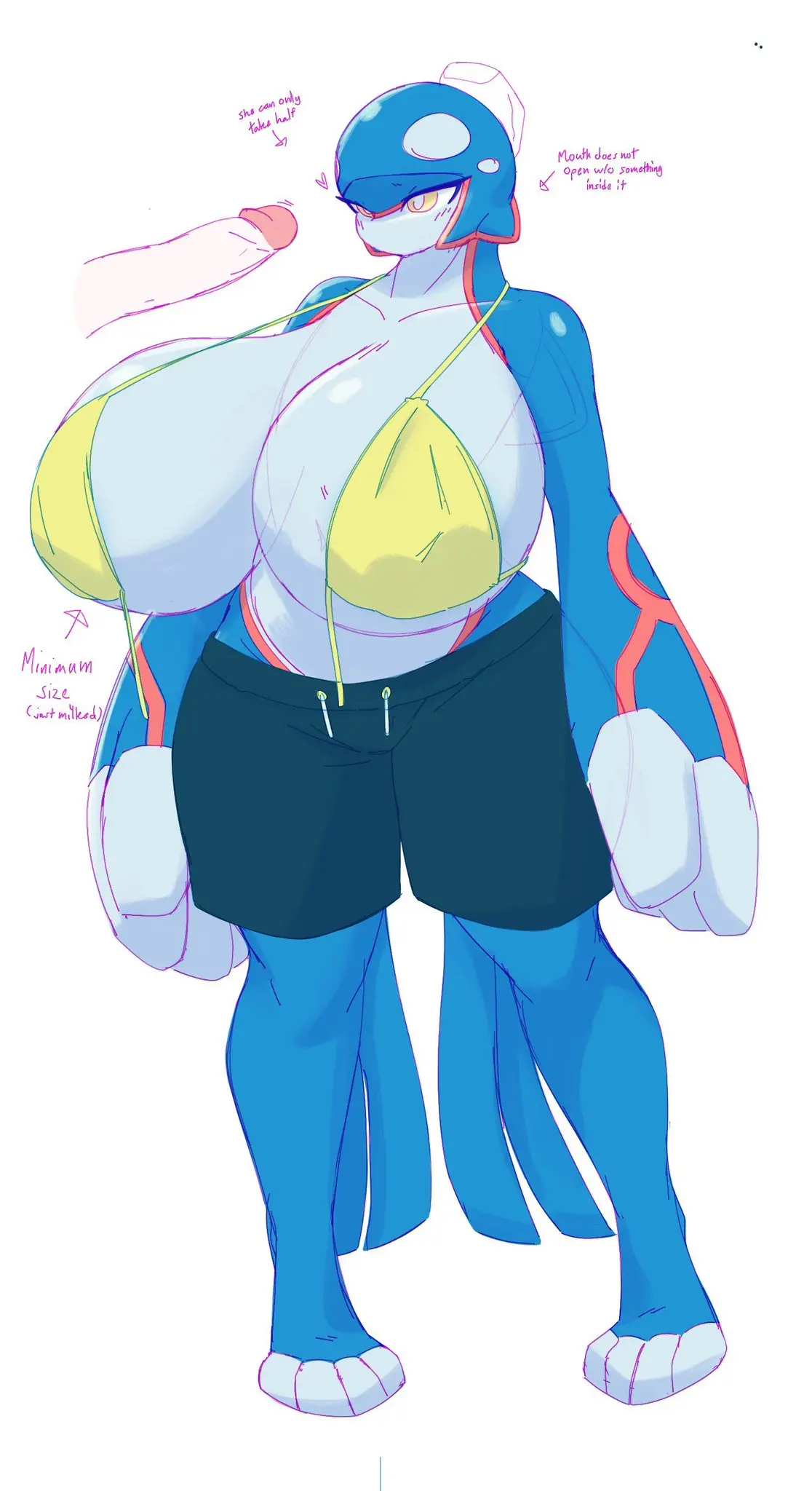 Image big_breasts,blush,breasts,clothed,clothing,female,hi_res,nipples,simple_background,standing,white_background,male,penis,pokemon,pokemon_(species),pussy,tail,yellow_eyes,bra,underwear,areola,digital_media_(artwork),huge_breasts,anthro,furry_female,text,gigantic_breasts,massive_breasts,nintendo,genitals,looking_at_penis,2024,disembodied_penis,anthro_female,anthro_focus,weapon,swimwear,glans,arrow_(weapon),ranged_weapon,swimming_trunks,generation_3_pokemon,pupils,blue_areola,yellow_clothing,big_hands,legendary_pokemon,dullyarts,white_pupils,looking_at_genitalia,yellow_underwear,arrowed,kyogre,yellow_bra