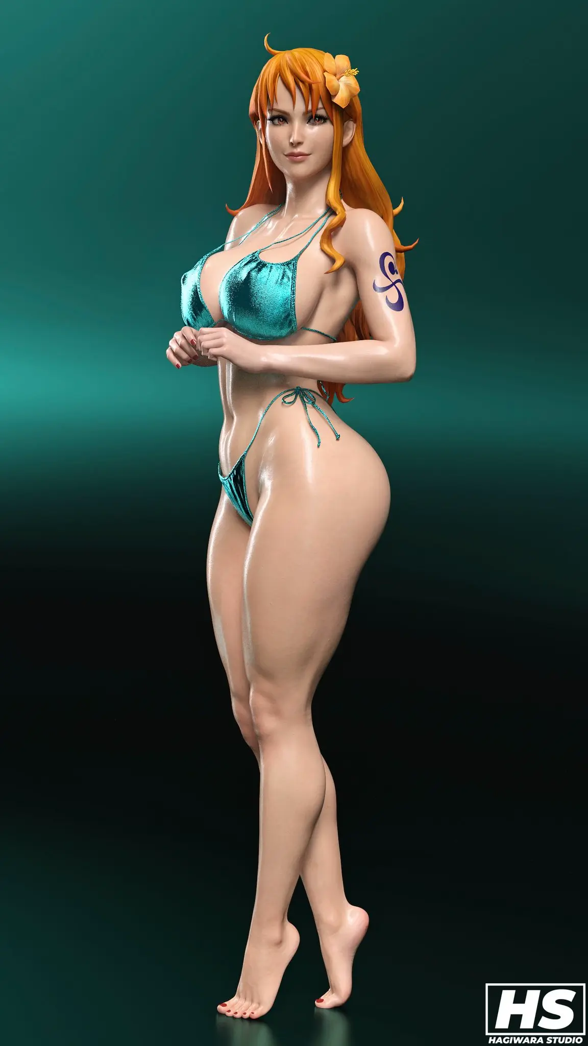 Image 1girls,big_breasts,breasts,female,female_only,hair_ornament,large_breasts,light-skinned_female,light_skin,long_hair,looking_at_viewer,smile,solo,bikini,ass,big_ass,big_butt,colored,female_focus,huge_ass,huge_butt,seductive,thick_thighs,thighs,voluptuous,barefoot,one_piece,orange_eyes,smiling_at_viewer,hips,bare_shoulders,bare_thighs,belly,belly_button,cleavage,color,nami_(one_piece),orange_hair,post-timeskip,solo_female,solo_focus,tattoo,huge_breasts,legs,voluptuous_female,nail_polish,curvy,curvy_body,curvy_female,curvy_figure,pose,posing,3d,shounen_jump,artist_signature,bikini_top,stomach,naughty,curvaceous,2024,large_ass,large_butt,bikini_bottom,artist_logo,butt,nails,bare_legs,red_nails,bare_arms,red_nail_polish,full_color,pirate,pirate_girl,manga,hagiwara_studio,femme_fatale
