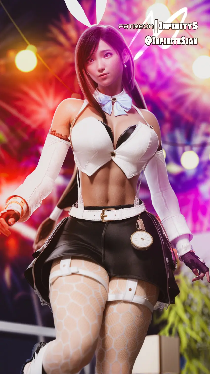 Image breasts,female,smile,cleavage,midriff,tagme,final_fantasy,final_fantasy_vii,tifa_lockhart,abs