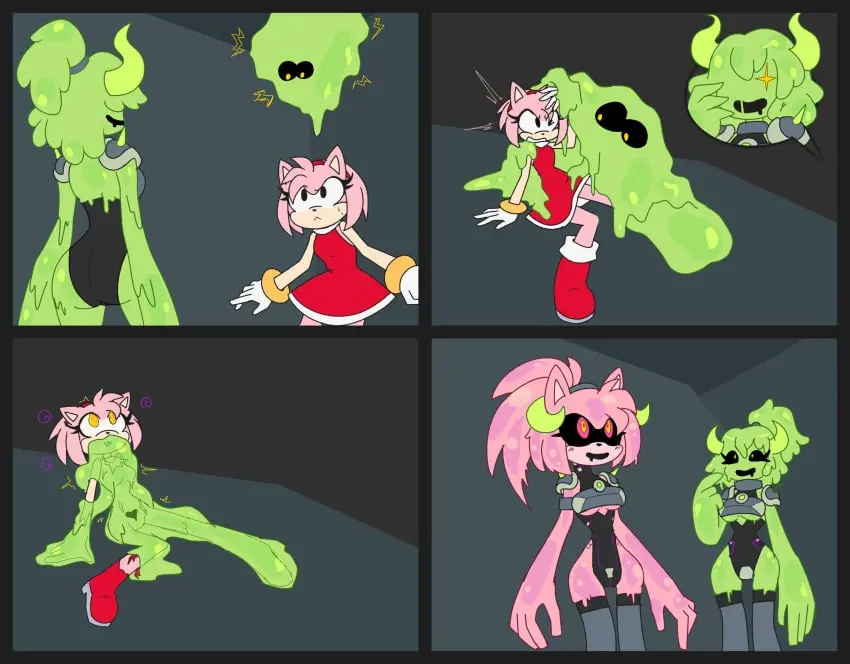 Image breasts,female,female_only,hair_ornament,smile,standing,2girls,gloves,multiple_girls,thighhighs,yellow_eyes,ass,big_ass,big_butt,female_focus,smiling,horns,underboob,drooling,pink_hair,thigh_gap,anthro,legs,dress,tied_hair,curvy_female,comic,comic_page,footwear,tight_clothing,black_eyes,skinny,thin_waist,legwear,slime,amy_rose,sonic_(series),sonic_the_hedgehog_(series),slime_girl,torn_clothes,high_ponytail,femsub,boots,possession,transformation,pink_body,black_sclera,long_legs,body_modification,multicolored_eyes,spiral,shoulder_pads,happy_trance,hands,body_invasion,assimilation,rakuma-imp,long_arms