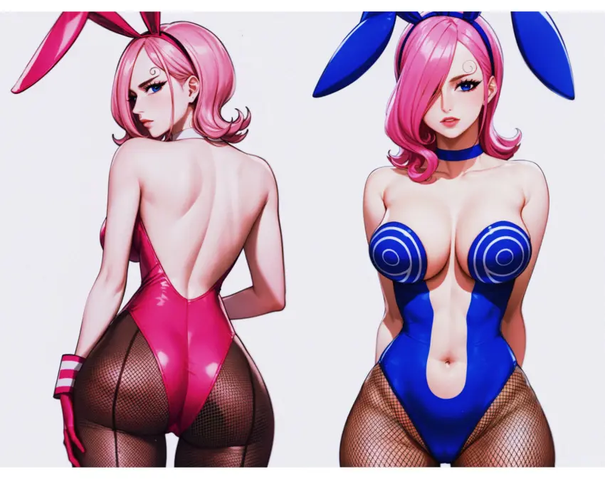 Image female,female_only,one_piece,ai_generated,solo_female,solo_focus,fishnets,playboy_bunny,prixmal,vinsmoke_reiju